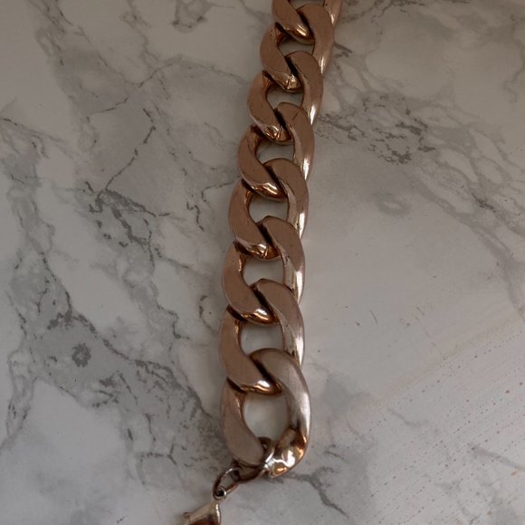 Chunky Rose Gold Plated Chain Link Bracelet - Picture 2 of 3